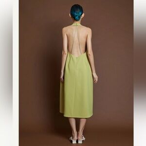 KAAREM Weed Halter Pocket Dress w/ Removable Straps